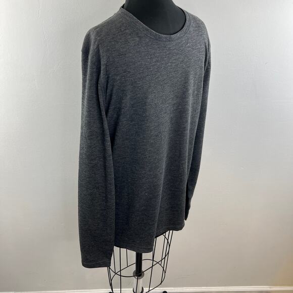 Omni Wool Mens Thermal Base Layer Top Gray Long Sleeve Crewneck Shirt Size L - Picture 6 of 11